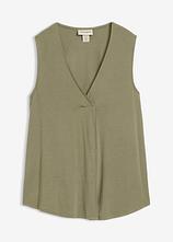Top aus softem Viskose-Mix in grün von vorne - bonprix