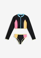 Langarm-Bikini (2-tlg.Set) in schwarz - bonprix