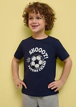 T-Shirt mit Wendepailletten aus reiner Bio-Baumwolle in blau von vorne (im Anschnitt) - bonprix