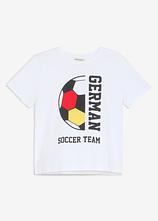 Deutschland T-Shirt aus reiner Bio-Baumwolle in weiß von vorne - bonprix