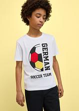 Deutschland T-Shirt aus reiner Bio-Baumwolle in weiß von vorne (im Anschnitt) - bonprix