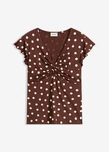 Shirt aus Viskose-Mix in braun von vorne - bonprix