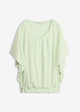 Chiffonbluse mit Untertop in grün von vorne - bonprix