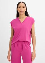 Shirt aus Viskose Piqué in pink von vorne (im Anschnitt) - bonprix