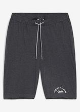 Jersey-Bermuda aus reiner Bio-Baumwolle in grau von vorne - bonprix