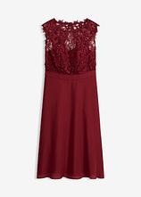 Minikleid mit Spitze in rot von vorne - bonprix
