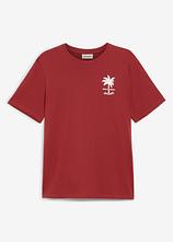 T-Shirt aus reiner Baumwolle in rot von vorne - bonprix