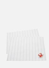 Tischsets aus Bio Baumwolle (2er Pack) in blau von vorne - bonprix