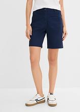 Bermuda aus Baumwoll-Mix in blau von vorne - bonprix