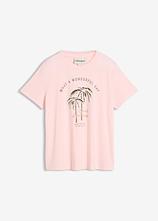 T-Shirt mit Motivprint in rosa von vorne - bonprix