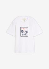 T-Shirt aus reiner Bio-Baumwolle in weiß von vorne - bonprix