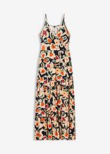 Maxikleid aus softem Viskose-Mix in schwarz von vorne - bonprix