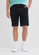 Stretch-Bermuda mit Dehnbund, Regular Fit in schwarz von vorne - bonprix
