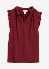 Top mit Spitze in rot von vorne - bonprix