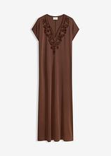 Tunika-Kleid mit Stickerei in braun von vorne - bonprix