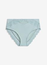 Maxislip mit zarter Spitze in blau von vorne - bonprix