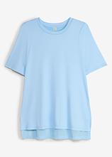 Langes Sport-Shirt mit Mesh, schnelltrocknend in blau von vorne - bonprix