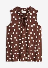 Jersey-Top aus Viskose-Mix in braun von vorne - bonprix