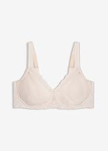 Minimizer-BH mit gepolsterten Trägern in beige von vorne - bonprix