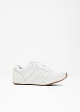 Sneaker aus Leder in weiß von vorne - bonprix
