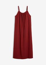 Trägerkleid aus leichtem Crêpe in rot von vorne - bonprix