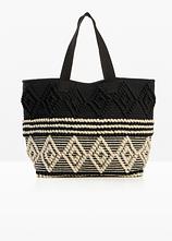 Shopper Canvas in weiß von vorne - bonprix