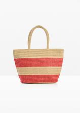 Strohshopper in beige von vorne - bonprix