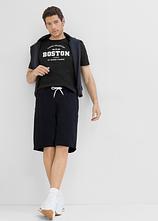 Sweat-Bermuda in Loose Fit (2er Pack) in schwarz im Look (Totalaufnahme) - bonprix