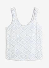 Tanktop aus reiner Bio-Baumwolle in weiß von vorne - bonprix