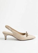 Slingpumps mit Schleife in beige - bonprix
