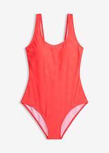 Light Shape-Badeanzug in Strukturware in pink von vorne - bonprix