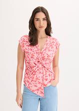 Shirt mit Knoten-Detail in rosa von vorne (im Anschnitt) - bonprix