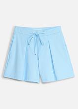 Ultraleichte Funktionsshorts mit Zierfalten, schnelltrocknend​ in blau von vorne - bonprix