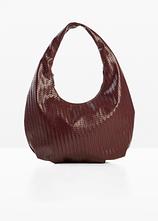Handtasche in Weboptik in rot von vorne - bonprix