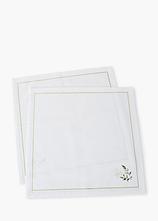 Stoffservietten aus Bio-Baumwolle (2er Pack) in grün von vorne - bonprix