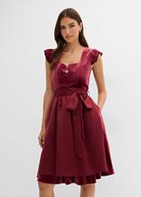 Dirndl und Schürze (2-tlg.Set) in rot von vorne (Totalaufnahme) - bonprix
