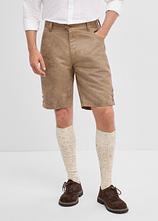 Trachtenhose aus Lederimitat in braun von vorne - bonprix