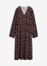 Midikleid aus fließender Viskose in lila von vorne - bonprix