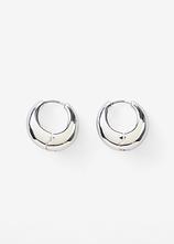 Chunky Creolen in silber von vorne - bonprix