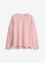 Oversize-Sweatshirt aus Viskose-Mix in rosa von vorne - bonprix