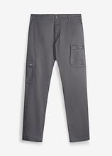 Regular Fit Stretch-Hose mit Handy-Tasche, Straight in grau von vorne - bonprix