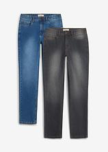 Regular-Fit-Jeans (2er Pack) in schwarz von vorne - bonprix