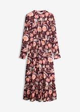 Maxikleid aus fließender Viskose in lila von vorne - bonprix