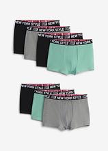 Boxershorts eng mit weicher Baumwolle (7er Pack) in schwarz von vorne - bonprix
