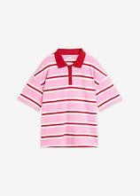 Poloshirt aus reiner Bio-Baumwolle in rosa von vorne - bonprix