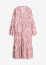 Tunika-Kleid aus fließender Viskose in lila von vorne - bonprix
