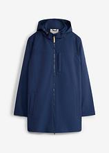 Wasserabweisender Softshell-Parka in blau von vorne - bonprix