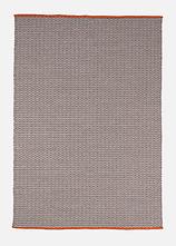Baumwoll Teppich mit moderner Musterung in grau von vorne - bonprix