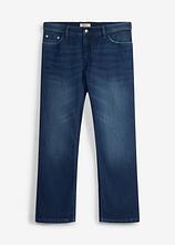 Regular-Fit-Jeans mit Dehnbund, Bootcut in blau von vorne - bonprix