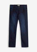 Slim-Fit-Jeans mit Dehnbund, Straight in blau von vorne - bonprix